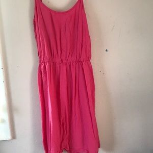 Pink strapless summer dress